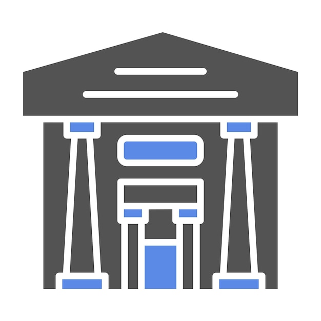 Estilo de icono del museo de diseño vectorial
