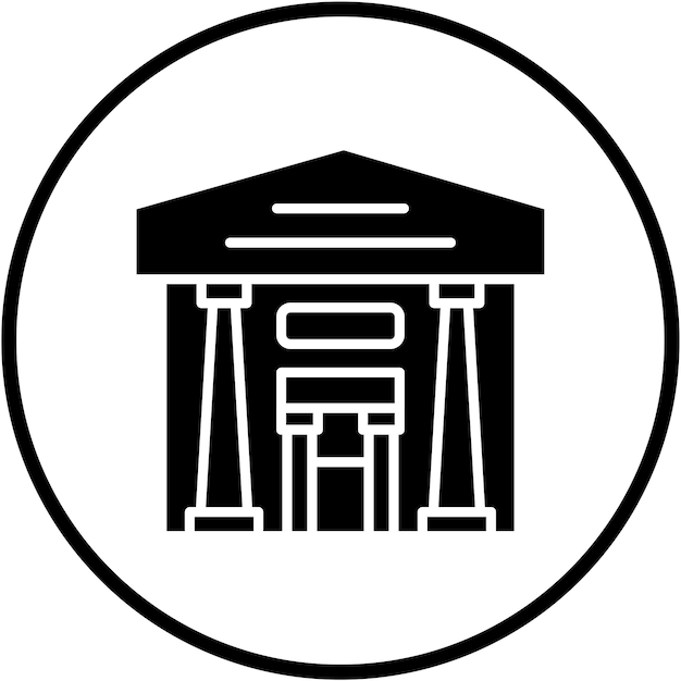 Estilo de icono del museo de diseño vectorial
