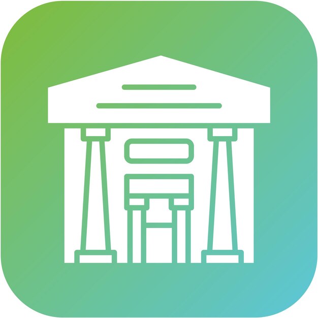 Estilo de icono del museo de diseño vectorial
