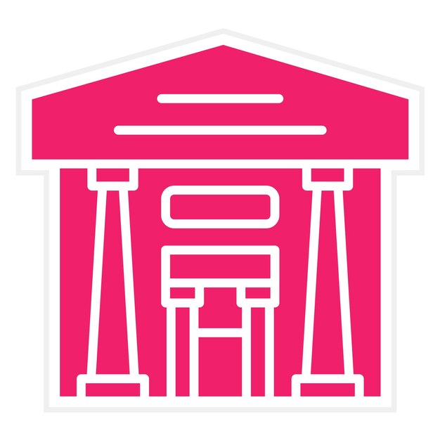 Estilo de icono del museo de diseño vectorial