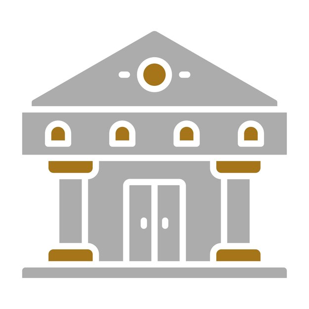 Estilo de icono del museo de diseño vectorial