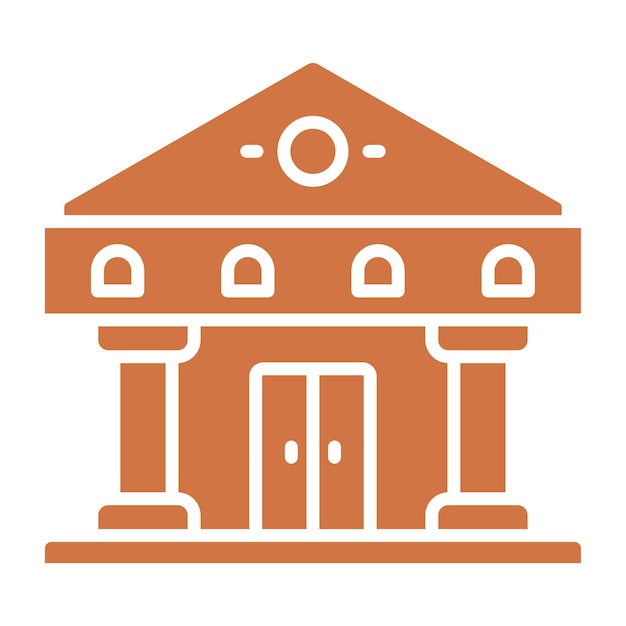 Estilo de icono del museo de diseño vectorial