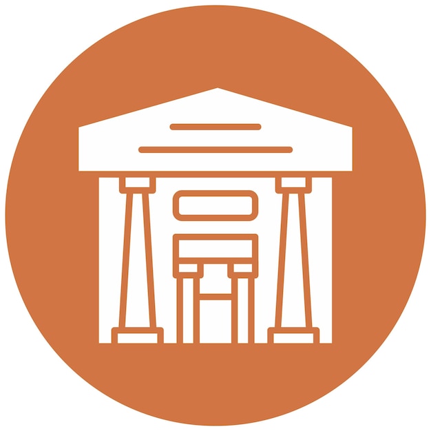 Estilo de icono del museo de diseño vectorial