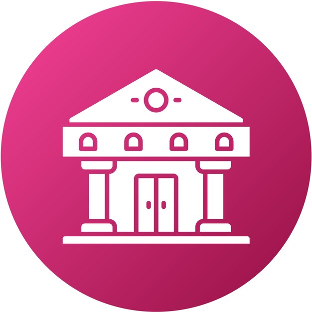 Estilo de icono del museo de diseño vectorial