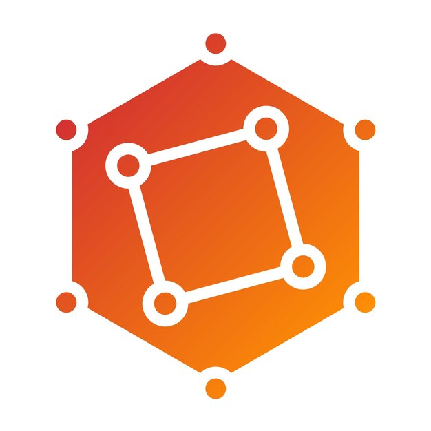 Estilo del icono de las nanopartículas de diseño vectorial