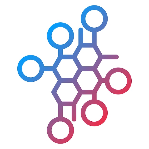 Estilo de icono de nanotecnología de diseño vectorial
