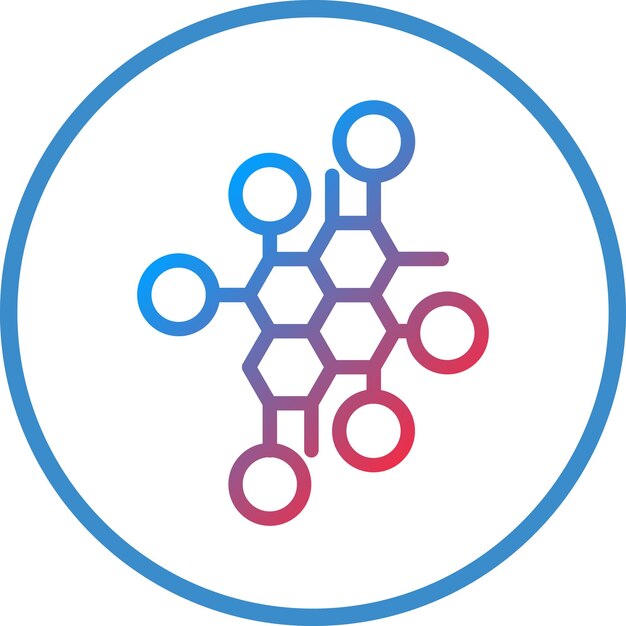 Estilo de icono de nanotecnología de diseño vectorial