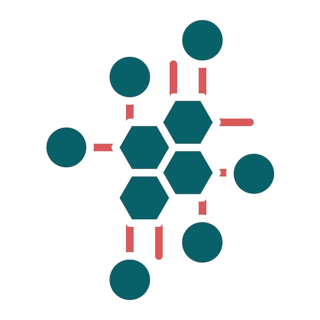 Estilo de icono de nanotecnología de diseño vectorial