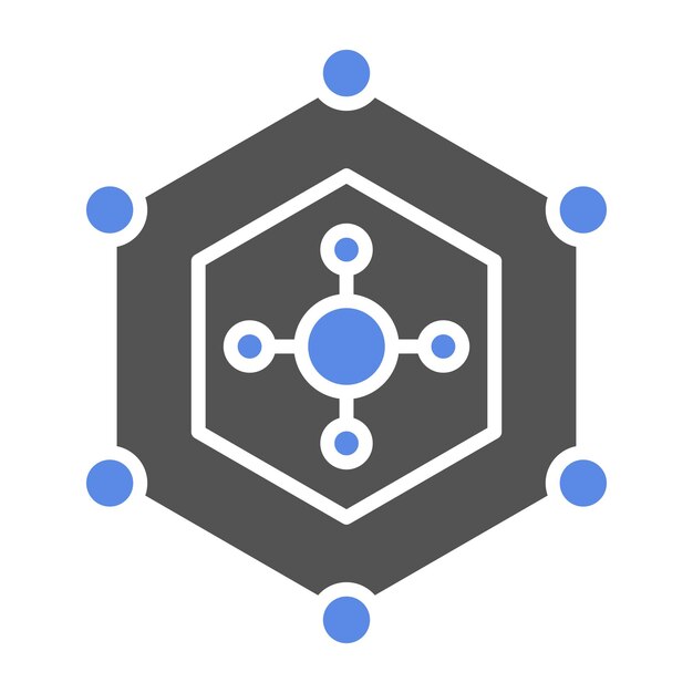 Estilo de icono de nanotecnología de diseño vectorial