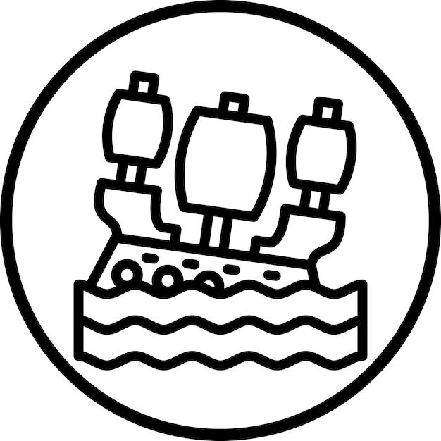 Estilo del icono del naufragio