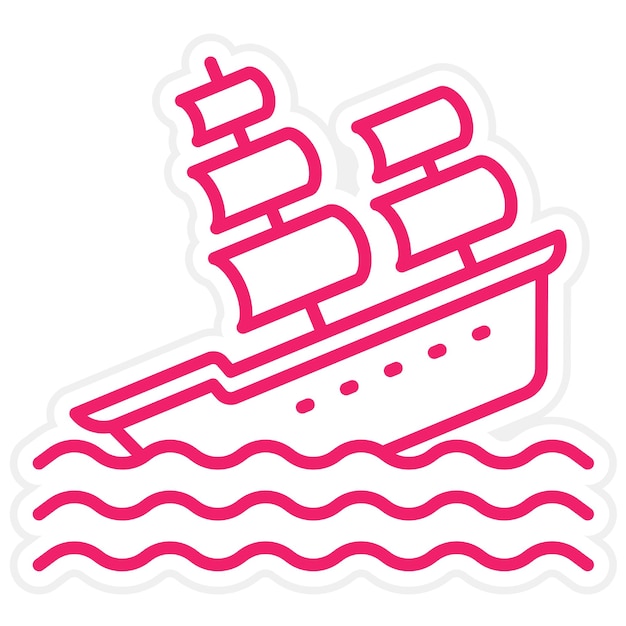 Estilo del icono del naufragio