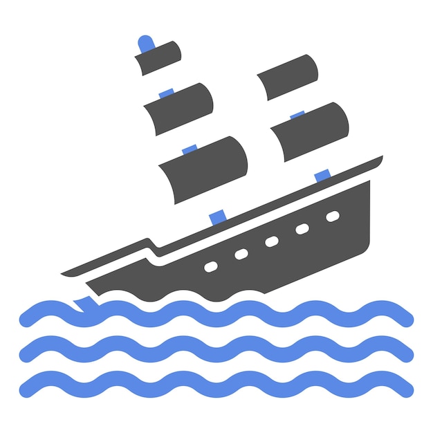 Estilo del icono del naufragio