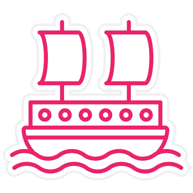 Estilo del icono de la nave pirata