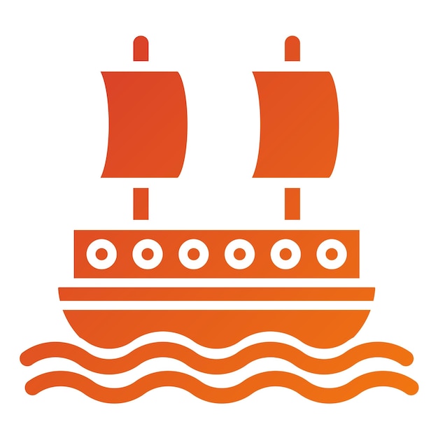 Estilo del icono de la nave pirata