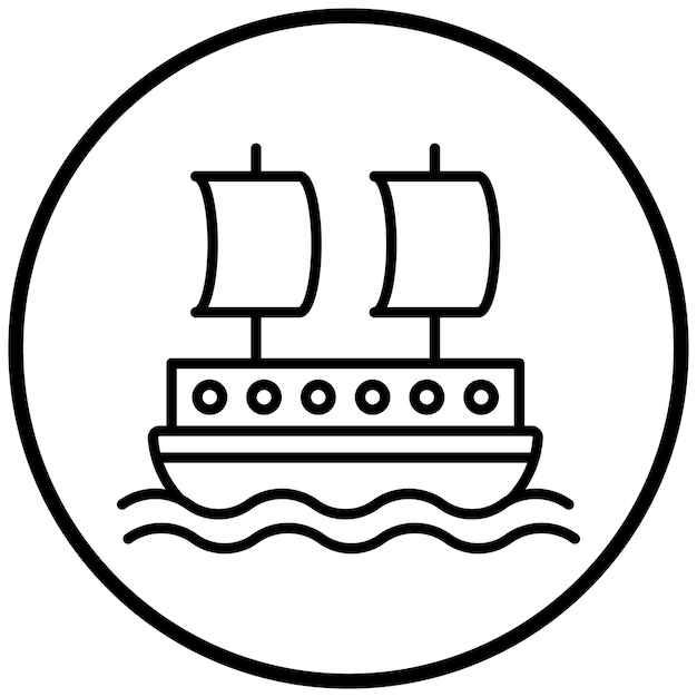 Estilo del icono de la nave pirata