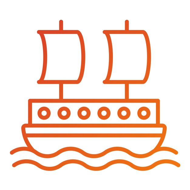 Estilo del icono de la nave pirata