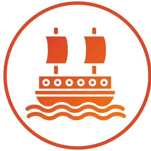 Estilo del icono de la nave pirata