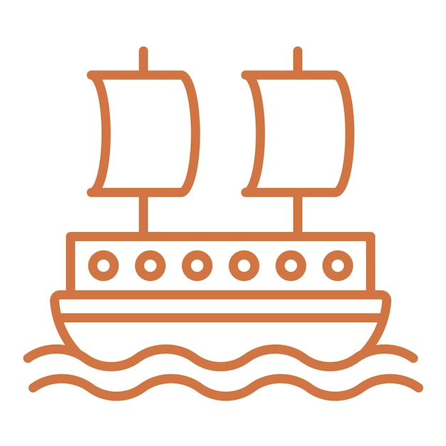 Estilo del icono de la nave pirata