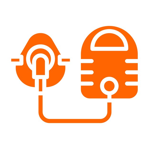 Estilo del icono del nebulizador de inhalación de diseño vectorial