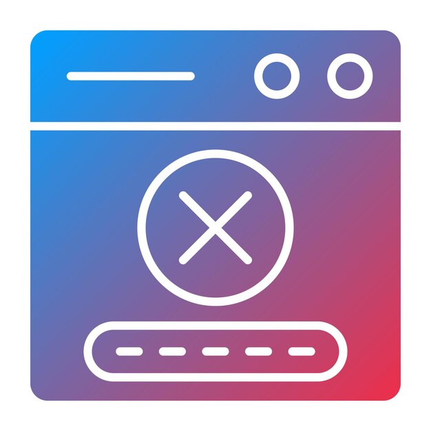 Estilo del icono de negación del diseño vectorial