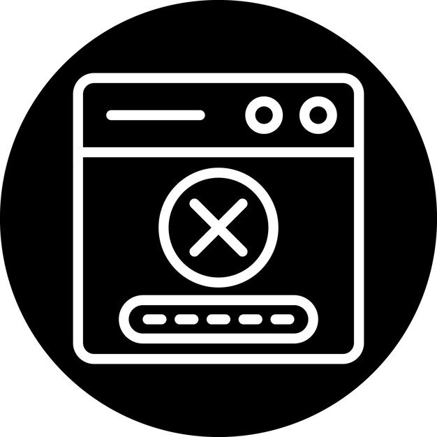 Estilo del icono de negación del diseño vectorial