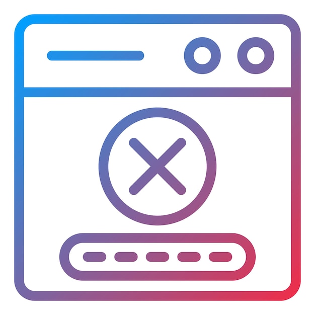 Estilo del icono de negación del diseño vectorial