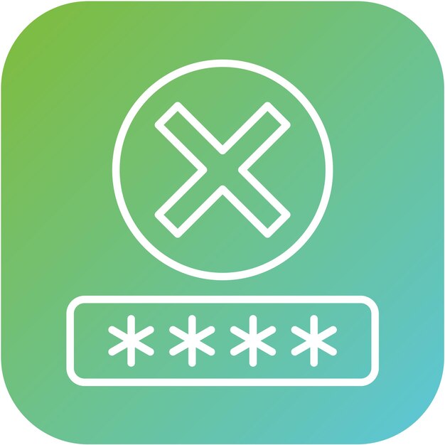 Estilo del icono de negación del diseño vectorial