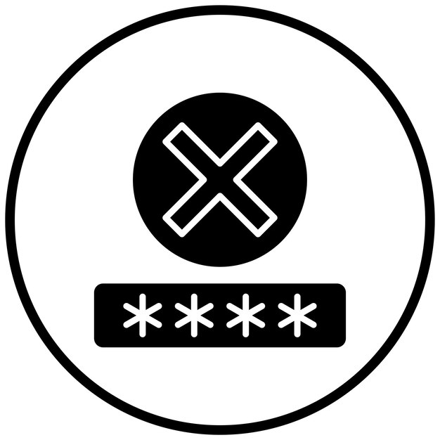 Estilo del icono de negación del diseño vectorial