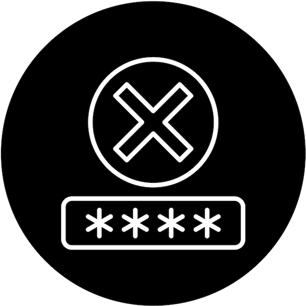 Estilo del icono de negación del diseño vectorial