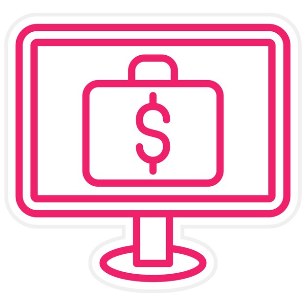 Estilo de icono de negocio en línea de diseño vectorial