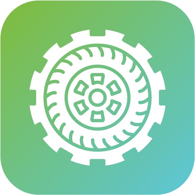 Estilo del icono del neumático de diseño vectorial