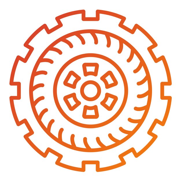 Estilo del icono del neumático de diseño vectorial