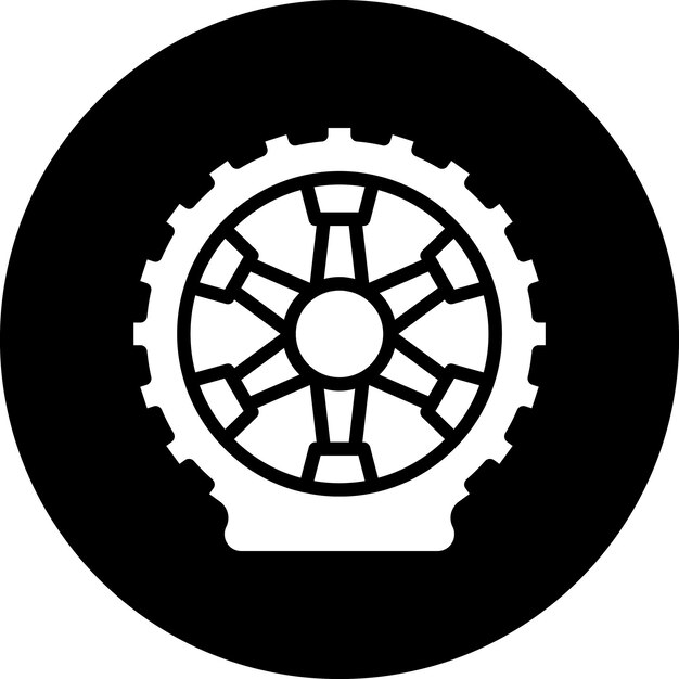Estilo del icono del neumático plano