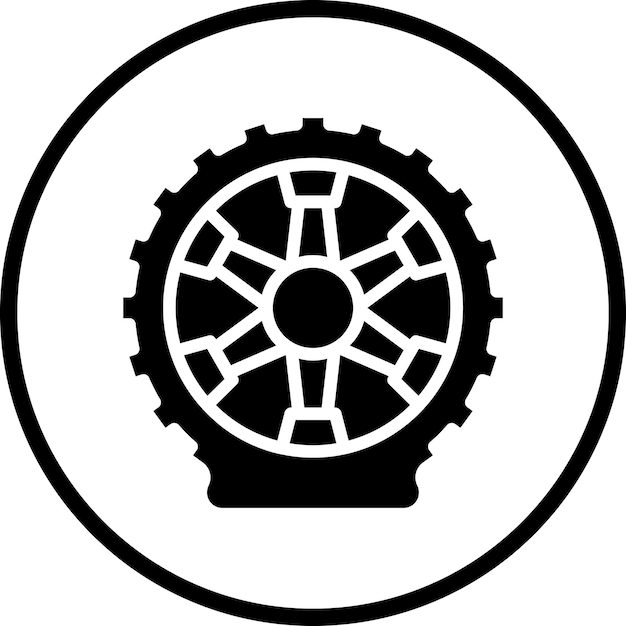 Estilo del icono del neumático plano