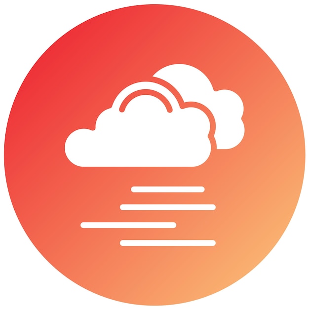 Estilo de icono de niebla de diseño vectorial