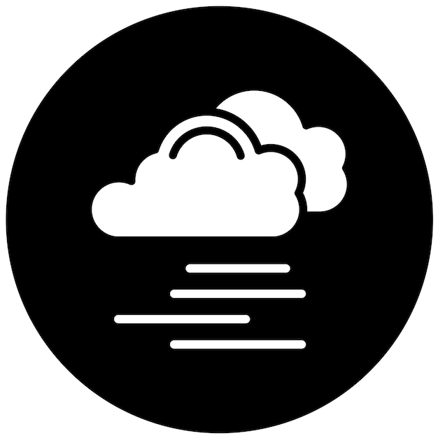 Estilo de icono de niebla de diseño vectorial