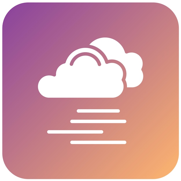 Estilo de icono de niebla de diseño vectorial