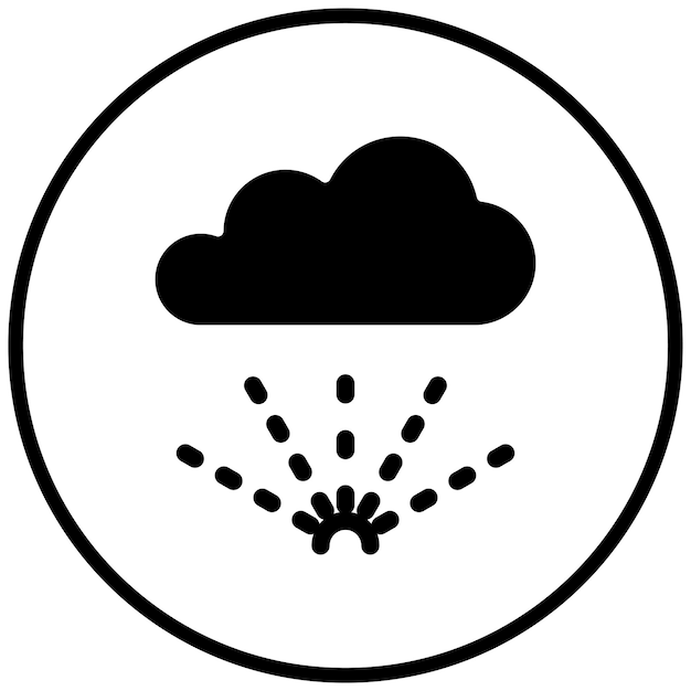 Estilo de icono de niebla de diseño vectorial