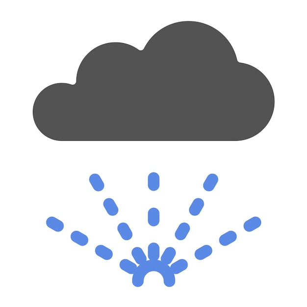 Estilo de icono de niebla de diseño vectorial