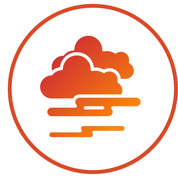 Estilo de icono de niebla de diseño vectorial