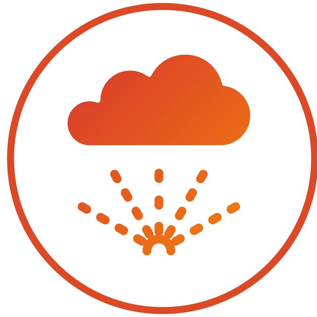 Estilo de icono de niebla de diseño vectorial