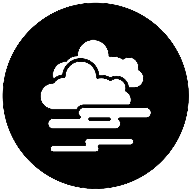 Estilo de icono de niebla de diseño vectorial