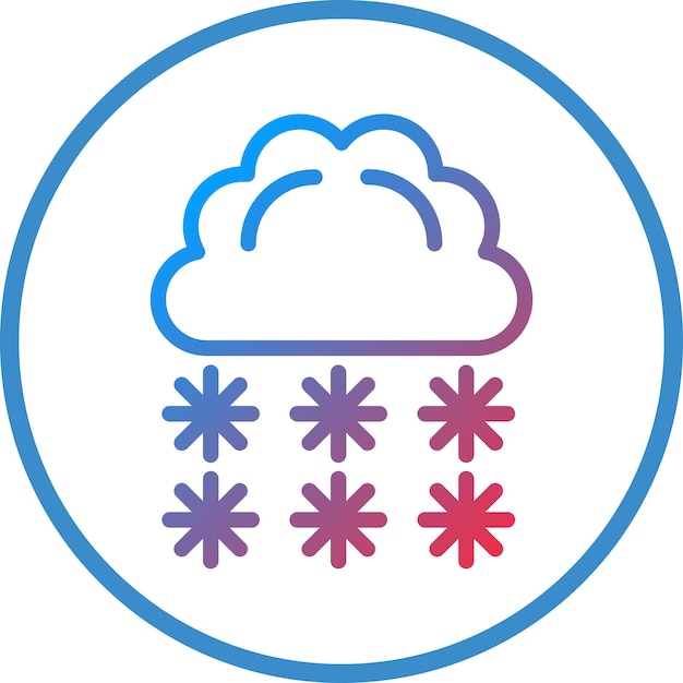 Estilo del icono de la nieve pesada