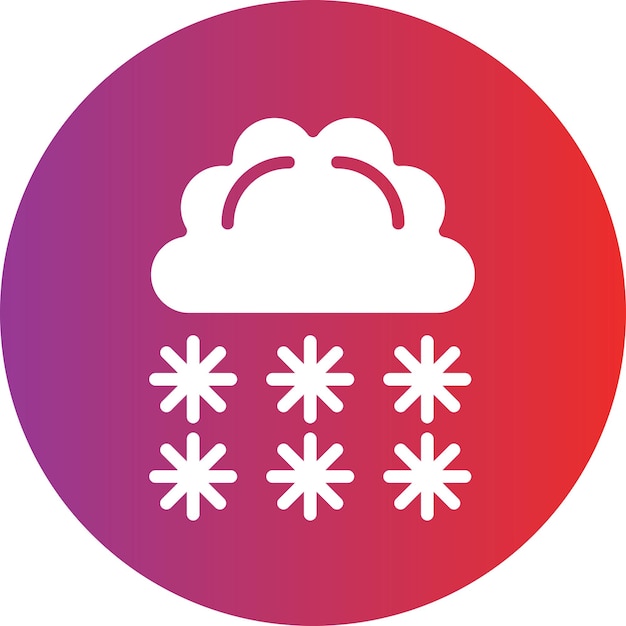 Estilo del icono de la nieve pesada