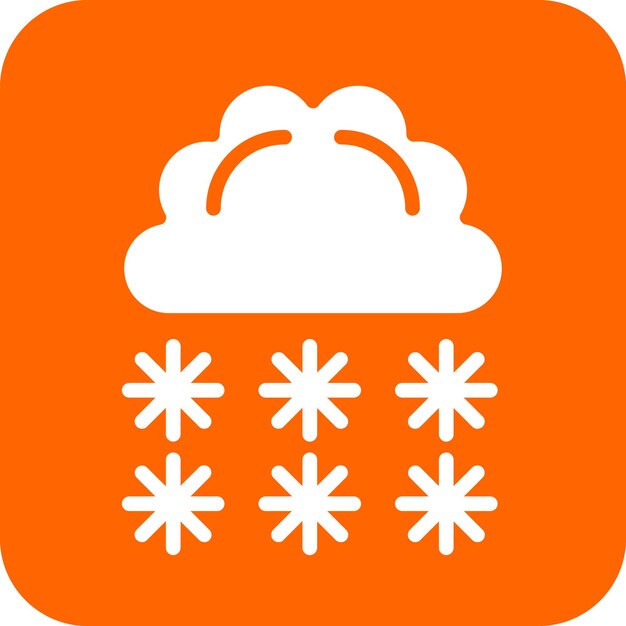 Estilo del icono de la nieve pesada