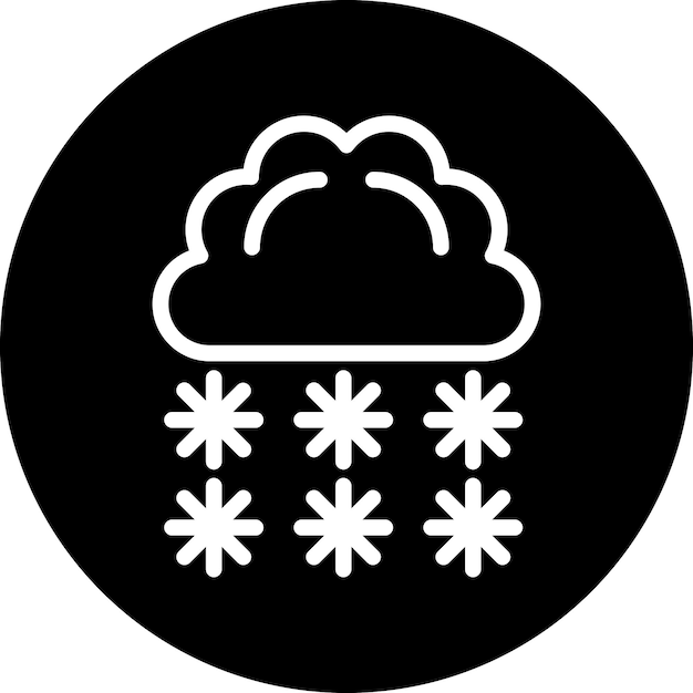 Estilo del icono de la nieve pesada