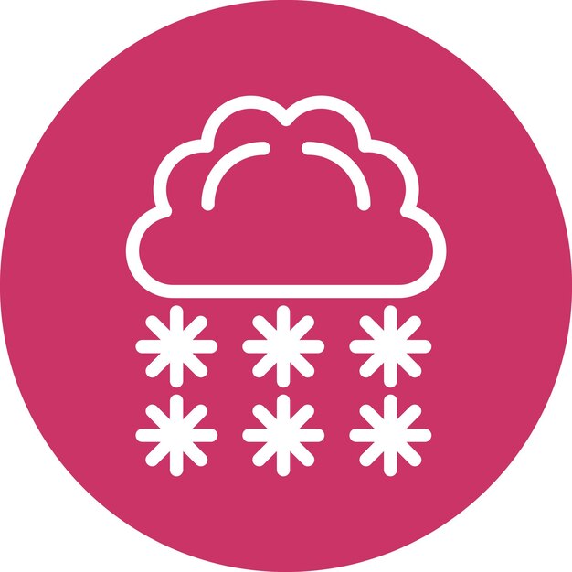 Estilo del icono de la nieve pesada