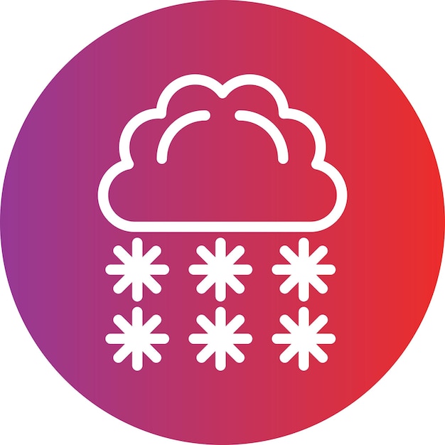 Estilo del icono de la nieve pesada