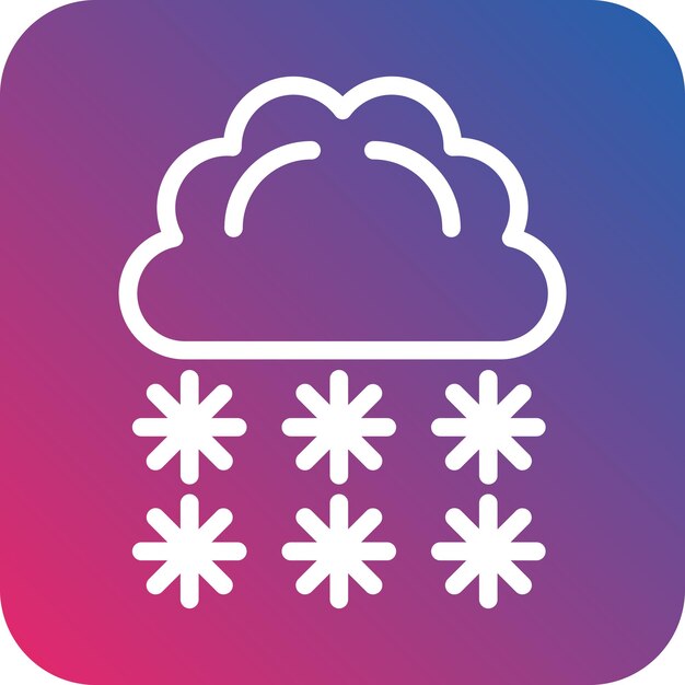 Estilo del icono de la nieve pesada