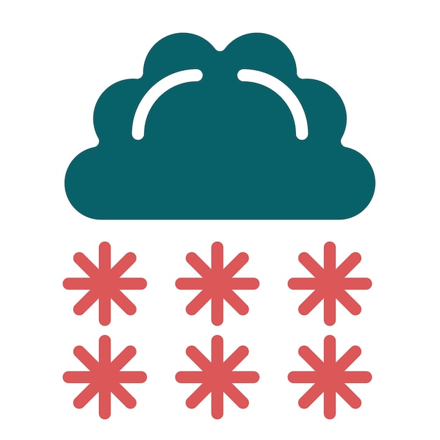 Estilo del icono de la nieve pesada